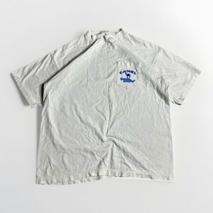 Vintage 1996 Camel Cigarettes Shirt Mens XL White Pocket Vegas Single-Stitch USA